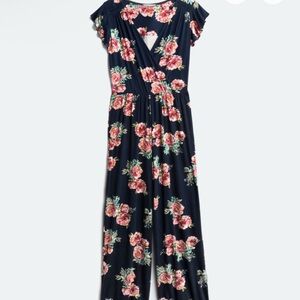 Valentina Crochet Trim Knit Jumpsuit